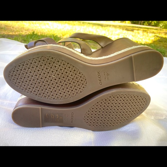 Geox Yulimar Leather Wedge Platform Sandals - Picture 9 of 16